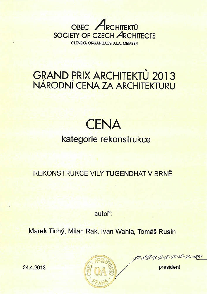 GRAND PRIX ARCHITEKTŮ 2013