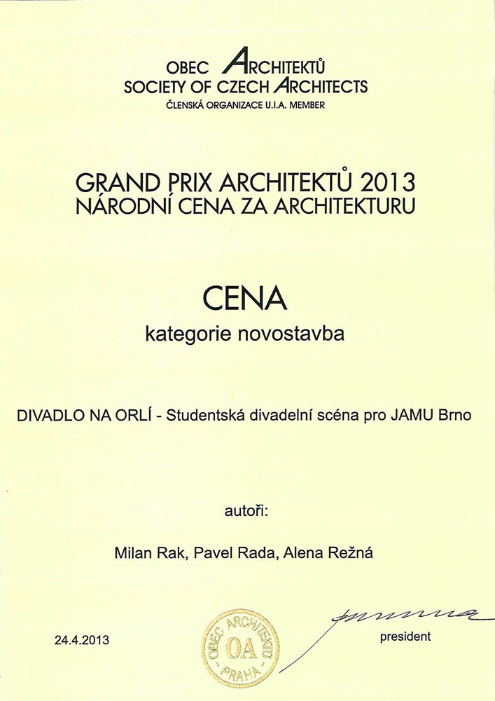 GRAND PRIX ARCHITEKTŮ 2013