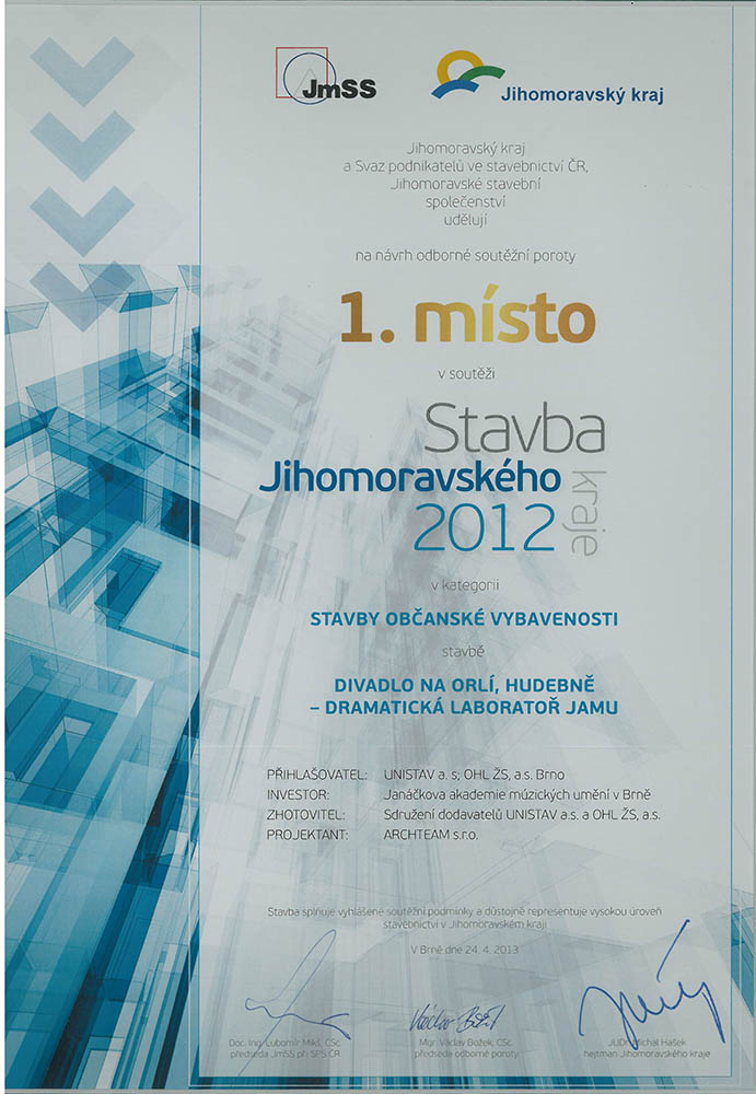 STAVBA JIHOMORAVSKÉHO KRAJE 2012