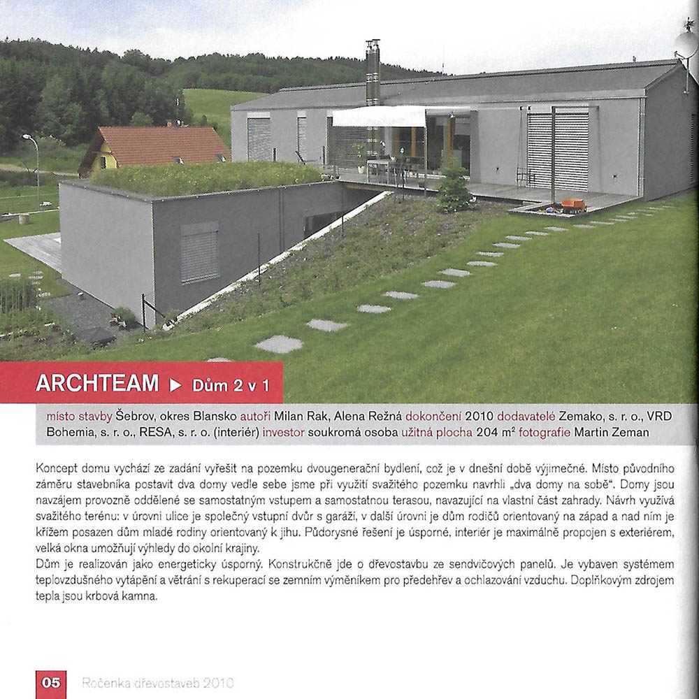 ROČENKA DŘEVOSTAVEB 2010